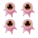 4pcs Pink Crown Shape Car Auto Wheel Tire Tyre Valve Stem Caps Dust Covers A
