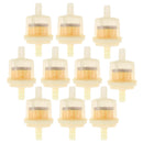 10 Pcs Plastic Motorcycle Petrol Inline Fuel Filter for 1/4'' 5/16'' Pipes