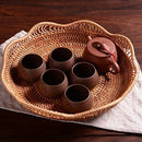 Handmade Wicker Woven Storage Basket Restaurant Bread Fruit Vegetables Food
