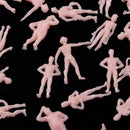 2 Sets 1/87 Scale Beach Crowd Action Figures HO Train Roadway Scene Building