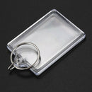 100 Pieces Transparent key holders with space for photos or images of 90 *