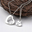 2pcs Sister Necklace Matching "Little Sister Big Sister" Pendant Necklace ME