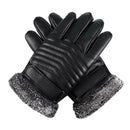 Leather Motorcycle Fleece Anti-slip Gloves Men Touch Screen Driving Gloves