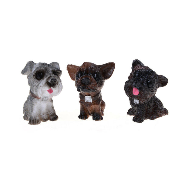 12pcs/set Dog Puppy Collections Gardening Ornaments Animal Figures Toys  OZ