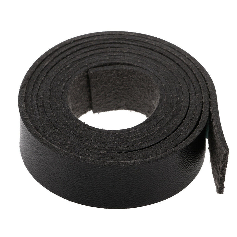 1.5cm In Width Pu Leather Trimming Strap Roll For Garment Black 2 Pieces