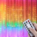 1m LED Fairy Lights Curtain USB String Remote Lamp (Colorful w/ Hook)