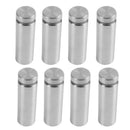 8 Pcs Stainless Steel Standoff Pins Screw Glass Frame Hanger 16mmx50mm U5Q2