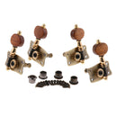 4x Acoustic Guitar Tuning Peg with Wooden Buttons for Folk Guitar Accessory