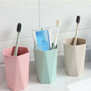 4X(Nordic Style Green Straw Plastic Cup Toothbrush Holder Cup Wash Cup DrinK6R8)
