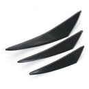 6Pcs Car Decoration Crescent Increased Front Bumper Lip Splitter black