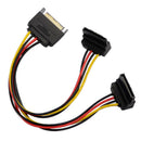 15Pin IDE Male Molex to Dual SATA Y Splitter 2 Ports Female Power Adapter D E3J7