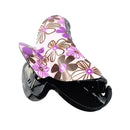 Women Purple Shower Hair Claw Clips Grip Clamp Clasp Ponytail Holder Makeup