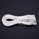 1pcs 10m RJ11 Telephone Connector Extension Cable White L7C9
