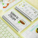 Cartoon Weekly Plan Schedule Spiral Coil Notebook Sketchbook-Journal-Planne H2C1
