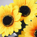 1 Bouquet 7 Heads Artificial Sunflower Faux Silk Flowers Home Wedding Decor Nice