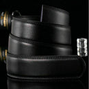 Black Luxury Men PU Leather Belt Wristband Strap Without K Buckle Automatic J0D1