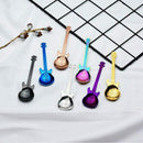 Guitar Coffee Teaspoons, 7pcs Colorful Stainless Steel Musical Coffee Spoon E3K3
