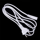 White 1.5m EU European 2-Prong Port AC Power Cord Cable For Router LCD TV M&O