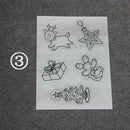 6Pcs Christmas Pendant Shrink Flim Key Chain Shrinky Art Papers Jewelry Making