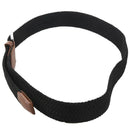 Men Leather Braided Elastic Stretch Metal Buckle Belt Waistband Black