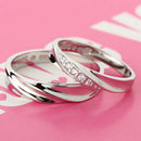 1pair Adjustable Gift Wedding Anniversary Fashion Party Metal Couple Rings