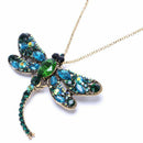 Wedding dress Valentine dragonfly clear pendant brooch Birthday gift green R8M3