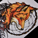 Waterproof Fox Dreamcatcher Temporary Tattoo Large Arm Body Art Tattoos Stick Kw
