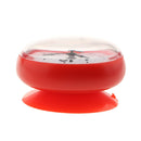 Waterproof Clock Mirror Window Glass Suction Clock for Bathroom Kitchen Red