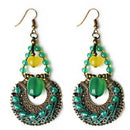Ethnic Style Hand-Designed Earrings Agate Crafted Fashi on Earrings