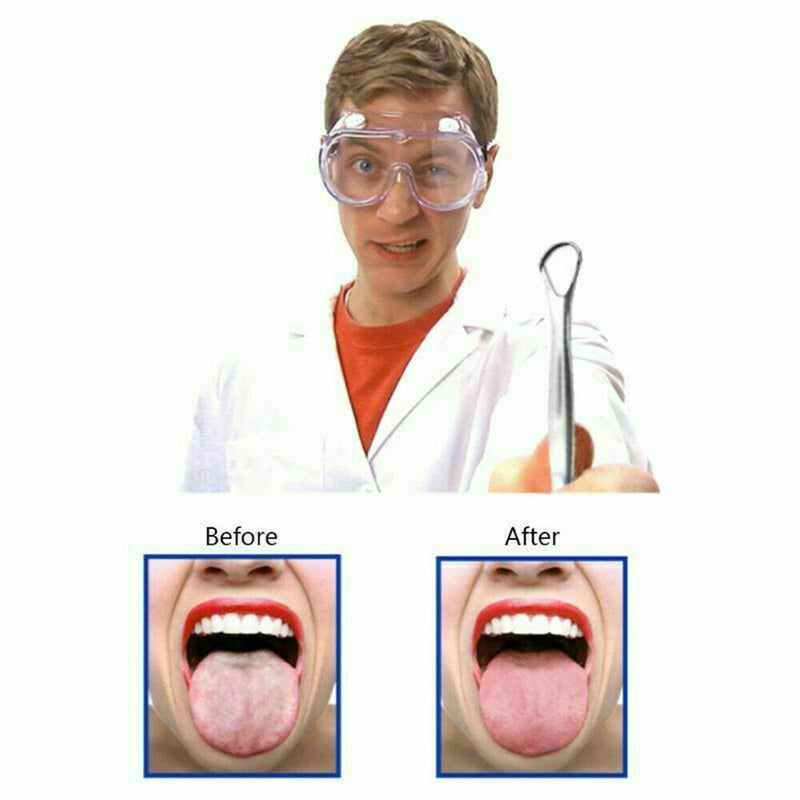 Stainless Tongue Scraper Fresh Breath Metal Cleaning Cleaner Tool for Oral Care/