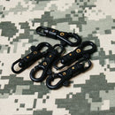 10 PCS Survival Carabiner Rotatable Buckle Quickdraw Key Chain EDC Tool
