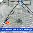 Fishing Net Shrimp Cage Nylon Foldable Fish Trap Net (White 8 Holes)