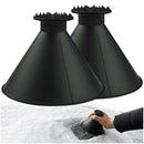 2pcs Car Windshield Magic Ice Scraper Cone Shaped Auto Snow Remover (Black) A