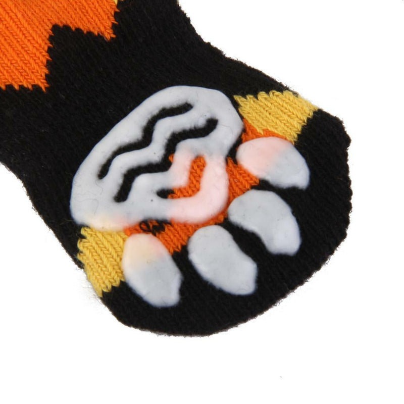 Dog Socks with Non-Slip Rubber Grips for Dogs & Puppies Yellow Black Size L
