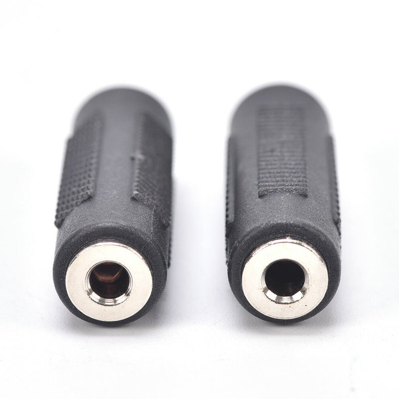 2PCS Stereo 3.5mm 1/8" Aux Female to Female F/F Jack Audio Coupler Converter  TE