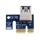 6Pin USB3.0 PCI-E Express 1X to 16X Extender Riser Card Adapter Power BTC Mining