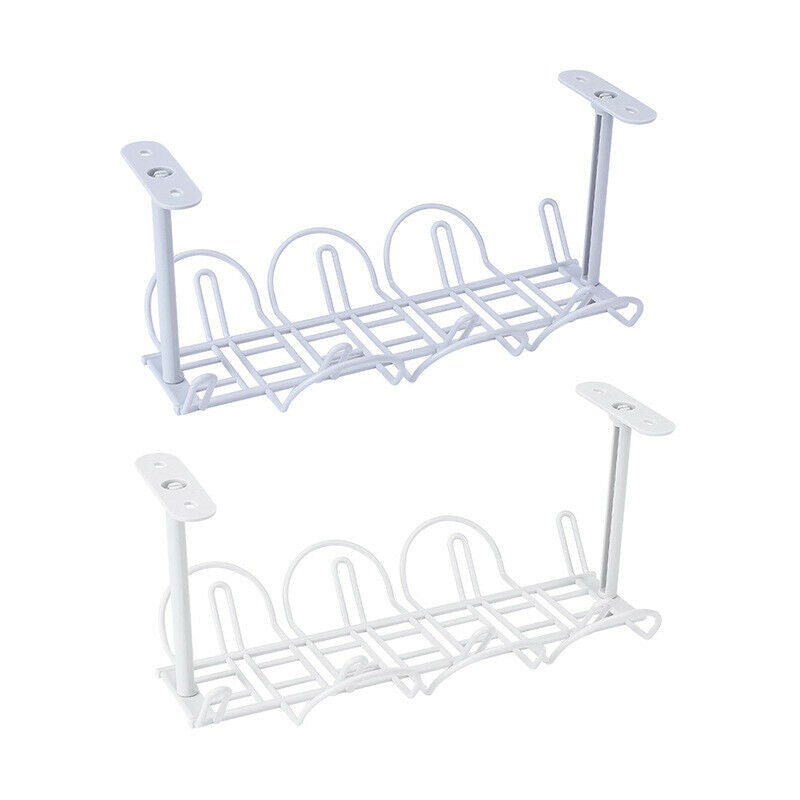 5X(1Pc Socket Storage Rack Plug Wire Organizer Holder Table Bottom Power C F6K9)