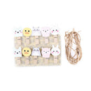 10x lovely color animal wooden clip photo paper craft diy clips with hemp OZ