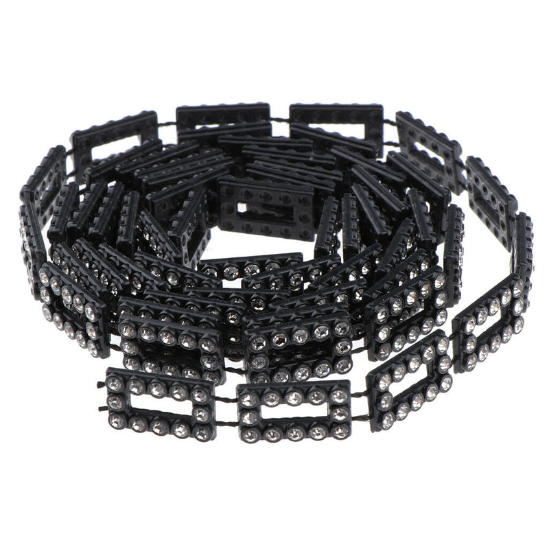 1 Yard 8mm Rectangle Rhinestone Chain Trim Applique DIY Crafts Accessories