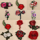 11x Embroidery Rose Flower Sew Iron on Patch on Badge Bag Jeans Applique Craf FT