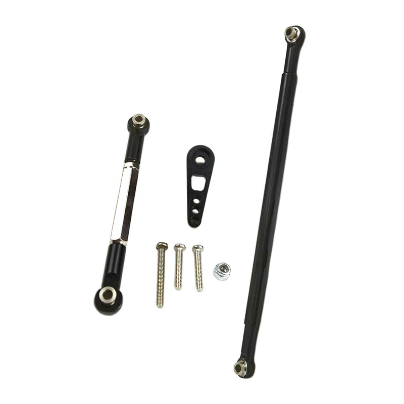 Metal Steering Servo Rod Linkage for 1/12 MN86K MN86KS RC Carwler Black