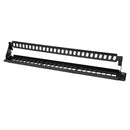 24 Port UTP Keystone Jack Blank Patch Panel Plate Cat6 Ethernet RJ-45 19inch