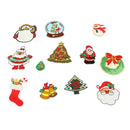12 Christmas Craft Embroidered Motif Applique Iron On Embroidery Patch Badge