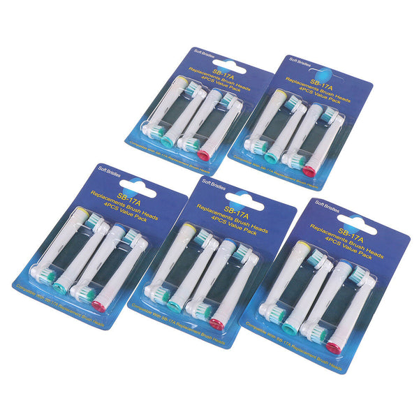 20 Pcs Electric Tooth Brush Replacement Heads Fit For Braun Cross Act JR