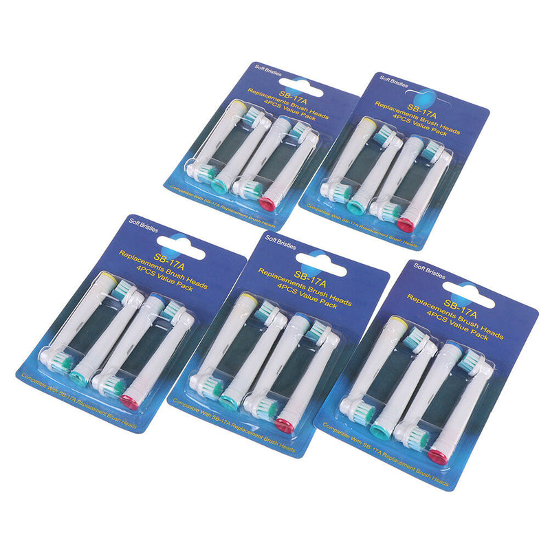 20 Pcs Electric Tooth Brush Replacement Heads Fit For Braun Cross Act JR