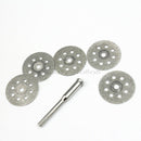 New 5 Piece 22mm Diamond Ceramic Glass Cutting Discs Rotary Tool with Mandrel