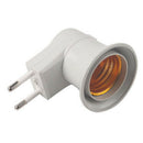 E27 LED Socket To EU Plug Adapter Light Bulb Lamp Holder Button On\off Control
