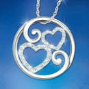Fashion pendant Double heart jewelry necklace diamond jewelry G5Z1