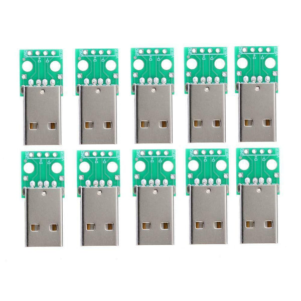 10pcs Type A USB Male to DIP 2.54mm PCB Board Power Supply Adapter Module