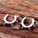Rivet Spike Ear Clips Earrings Stainless Steel Ears Studs Earrings Punk JewelES